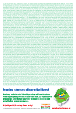 Scouting is trots op al haar vrijwilligers!