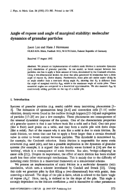 Angle of repose and angle of marginal stability: molecular dynamics