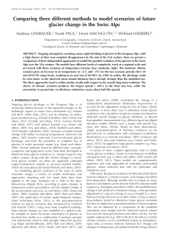 Comparing three different methods to model scenarios of future
