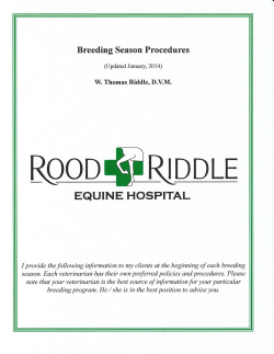 Breeding Season Procedures