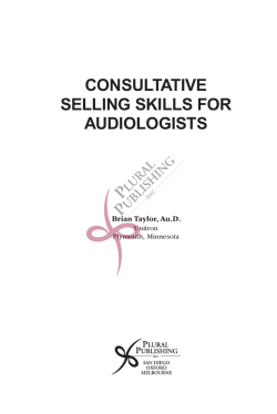 consultative selling skills for audiologists