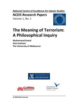 The Meaning of Terrorism: A Philosophical Inquiry