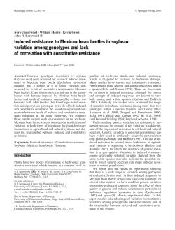 Induced resistance to Mexican bean beetles in soybean: variation