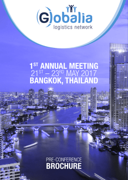 1st annual meeting 21st &ndash; 23rd may 2017 bangkok, thailand