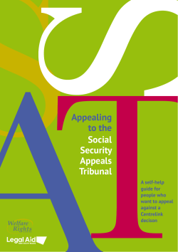 Appealing to the Social Security Appeals Tribunal