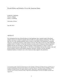 Pivotal Politics and Initiative Use in the American