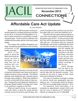 August newsletter - Jacksonville Area Center for Independent Living