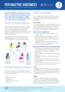 psychoactive substances - The Association of Convenience Stores