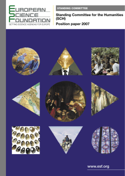 SCH Position paper_01 - European Science Foundation