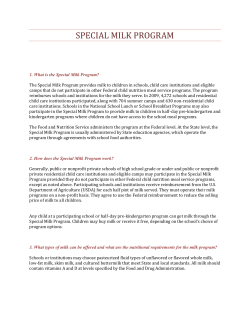 special milk program - GADOE Georgia Department of Education