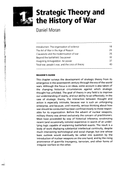 Strategic Theory and the History of War.