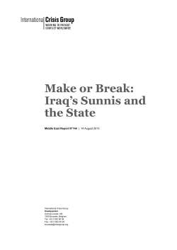 144 Make or Break - Iraqs Sunnis and the State