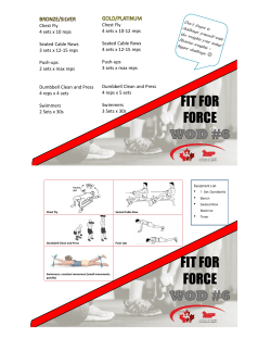 FIT FOR FORCE FIT FOR FORCE