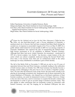 Eastern Germany 20 Years After