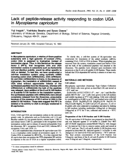 in Mycoplasma capricolum