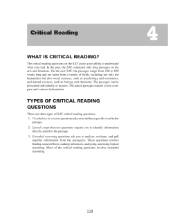 Critical Reading