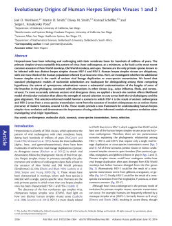 Article Evolutionary Origins of Human Herpes