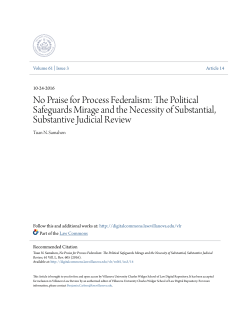 No Praise for Process Federalism: The Political