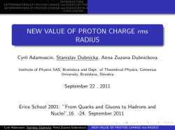 NEW VALUE OF PROTON CHARGE rms RADIUS