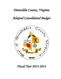 Approved Budget - Dinwiddie County
