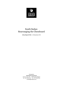 South Sudan - Rearranging the Chessboard