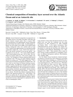 Chemical composition of boundary layer aerosol over the Atlantic