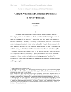 Context Principle and Contextual Definitions in