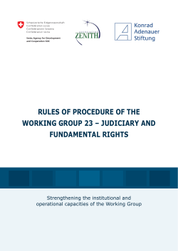 rules of procedure of the working group 23 &ndash; judiciary and