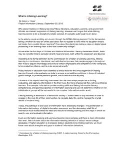 What Is Lifelong Learning?