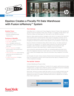 Equinox Creates a Fiscally Fit Data Warehouse with Fusion