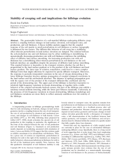 Stability of creeping soil and implications for hillslope