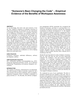 Empirical Evidence of the Benefits of Workspace Awareness