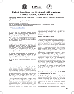 Fallout deposits of the 22-23 April 2015 eruption of