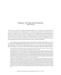 Porphyry: The Man and His Demons