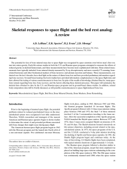 Skeletal responses to space flight and the bed rest analog: A review