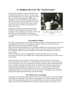 3e. Religious Revival: The "Social Gospel"