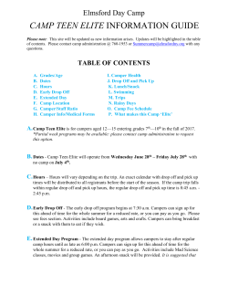 2017 Camp Teen Elite Information Guide