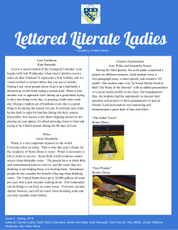 Spring 2016 MS Notre Dame Lettered Literate Ladies