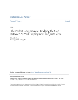 Bridging the Gap Between At-Will Employment and Just Cause
