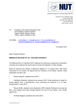 President of the Islamic Republic of Iran His Excellency