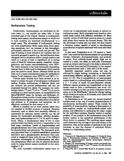 Multianalyte Testing