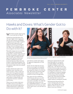 Hawks and Doves: What`s Gender Got to Do with It?