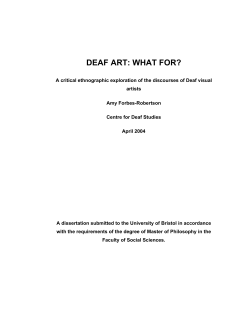 DEAF ART - Rochester Institute of Technology