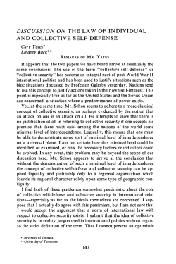 discussion on the law of individual and collective self