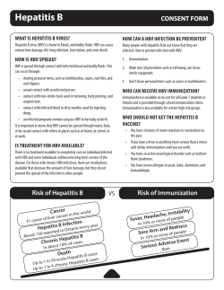 Hepatitis B - Leeds, Grenville and Lanark District Health Unit