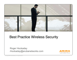 Best Practice Wireless Security