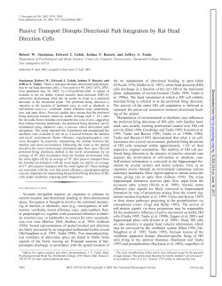 Passive Transport Disrupts Directional Path Integration by Rat Head