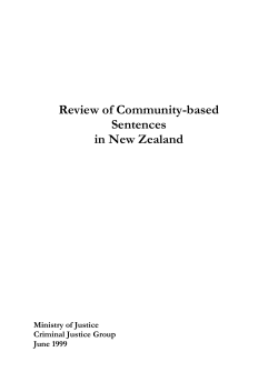 Reviews of Community-based Sentences