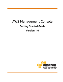 AWS Management Console - Getting Started Guide