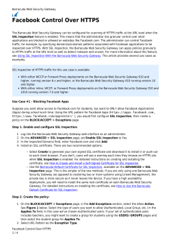 Facebook Control Over HTTPS